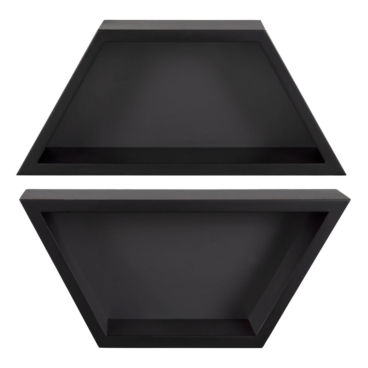 White Wall Shelf Set of 2 D786202