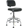 Ebony Fabric Chair, Non-Tilt, Chrome Tubula X9509