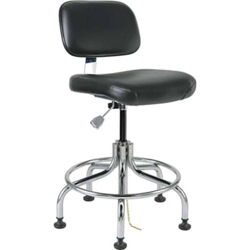 Ebony Fabric Chair, Non-Tilt, Chrome Tubula X9509
