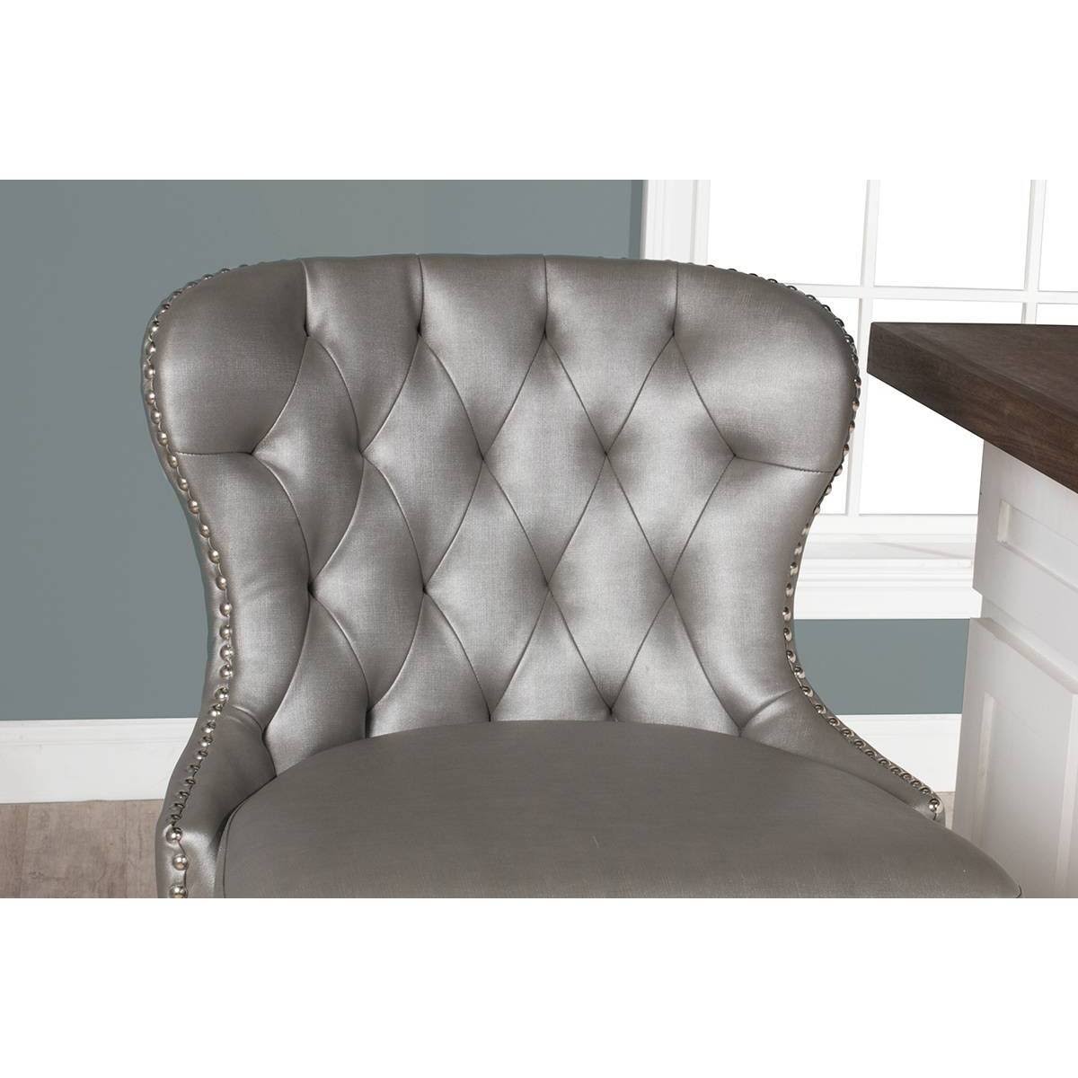 Charcoal Swivel Bar Height Stool V653336