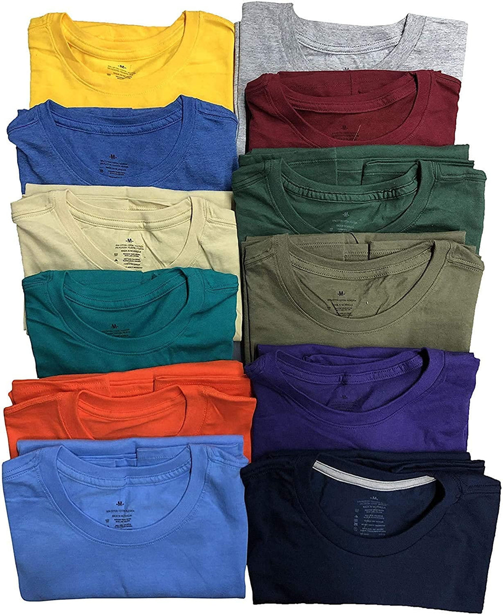12 Pack Cotton Short Sleeve T-Shirts D8055
