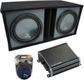 Dual 12 Sub Box & CXA800.1 Car Stereo Bundle Z16767
