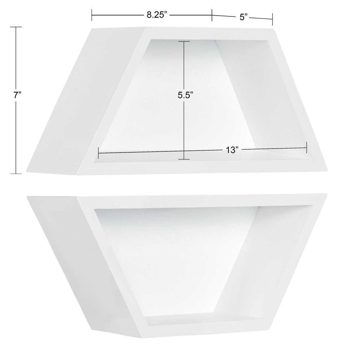 White Wall Shelf Set of 2 D786202