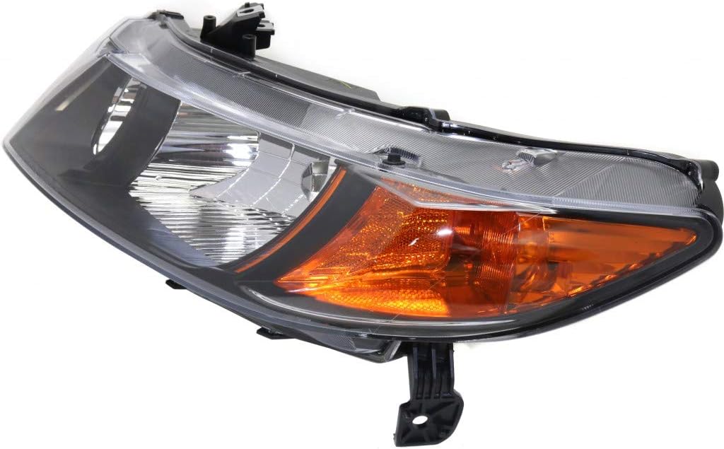 Headlight Assembly for Honda Civic 2006 2007 Driver Side Black Housing with Bulbs H878221