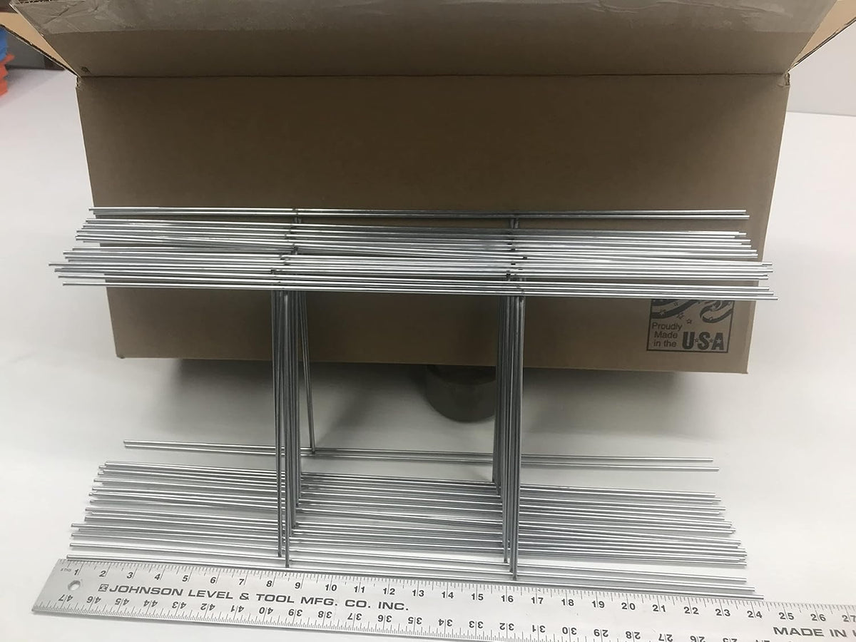 100 Pack Galvanized Wire Double H-Frame Stake 24 Tall 10 Wide E809140