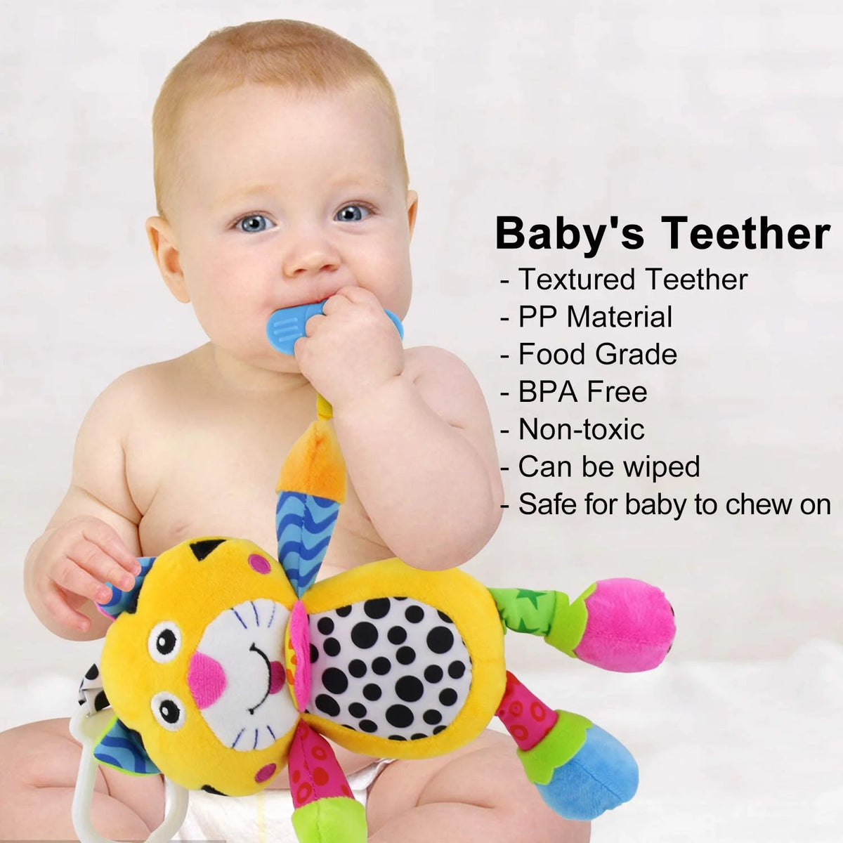 Tiger Baby Car Seat Toys with 24 Music and Teether Y739
