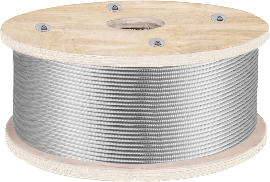 Stainless Steel Cable Railing 3/16x 500ft, Wire Rope 316 Marine Grade, Braided Aircraft Cable 1x19 Strands, Pack of 2 P6109