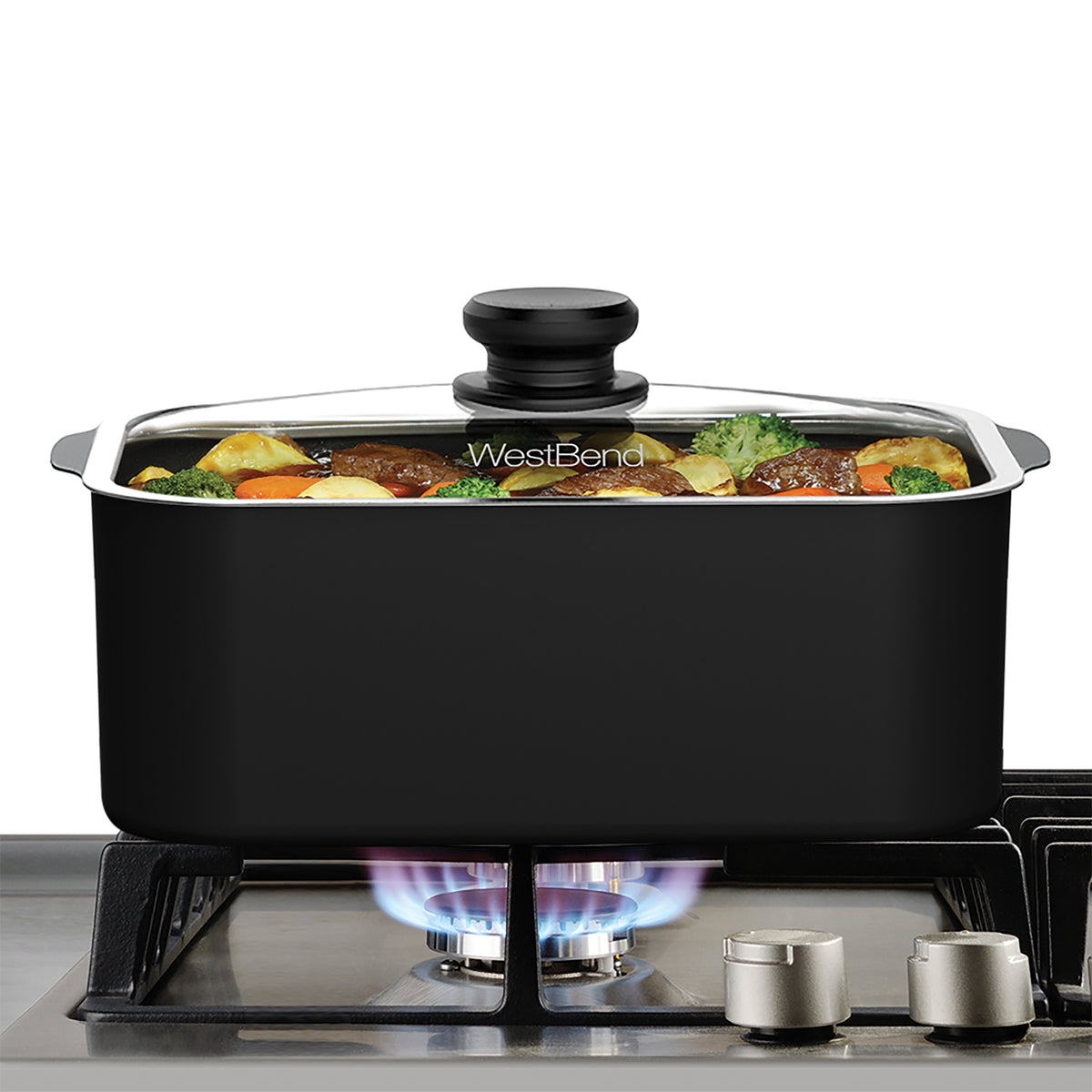 6 Qt. Black Slow Cooker with Non-Stick Surface E1992