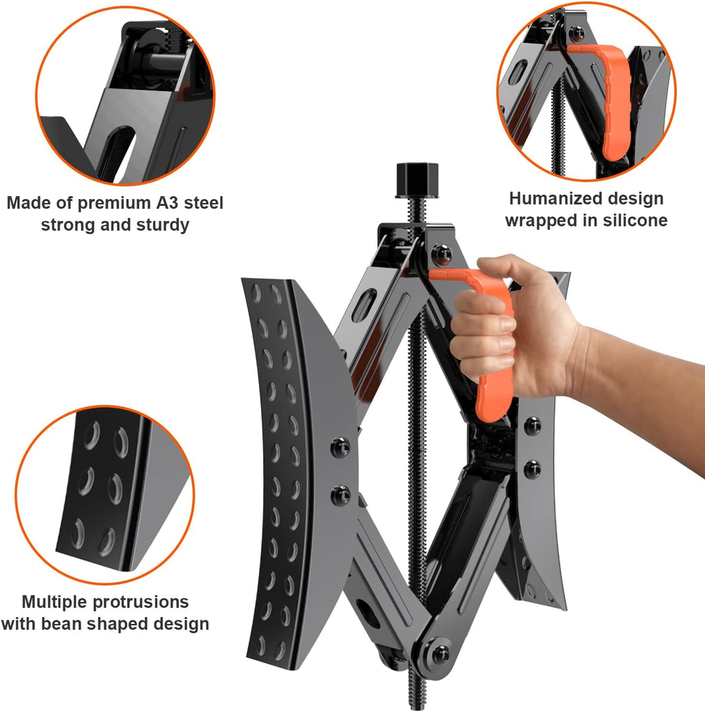 Camper Wheel Stabilizer X Shaped Chocks, Anti-Move Tire Chock Stabilizers Scissor 2 Sets with Accessories Pack of 2 E817