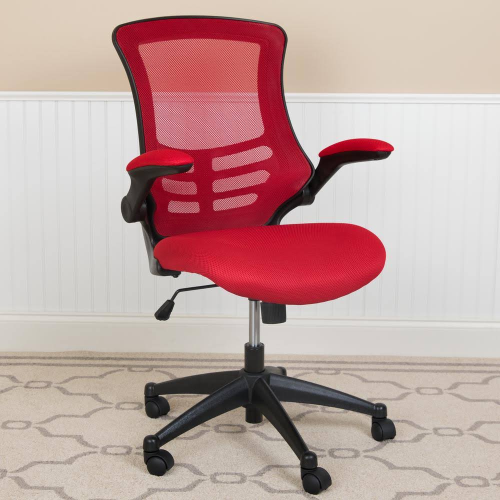 Red Mesh Mid-Back Desk Chair R30406