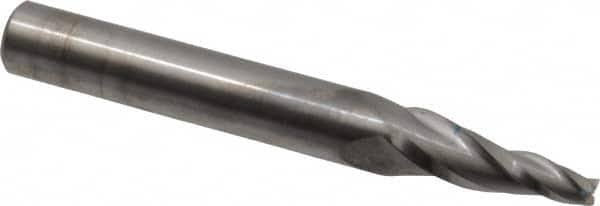 7 3/16 inch Small End Diam, 1-1/4 inch LOC, 3 Flute Solid Carbide Tapered Square End Mill Z76183
