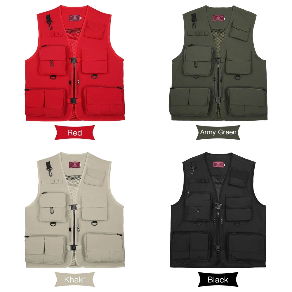 Khaki Quick Dry Fishing Photography Vest G2738