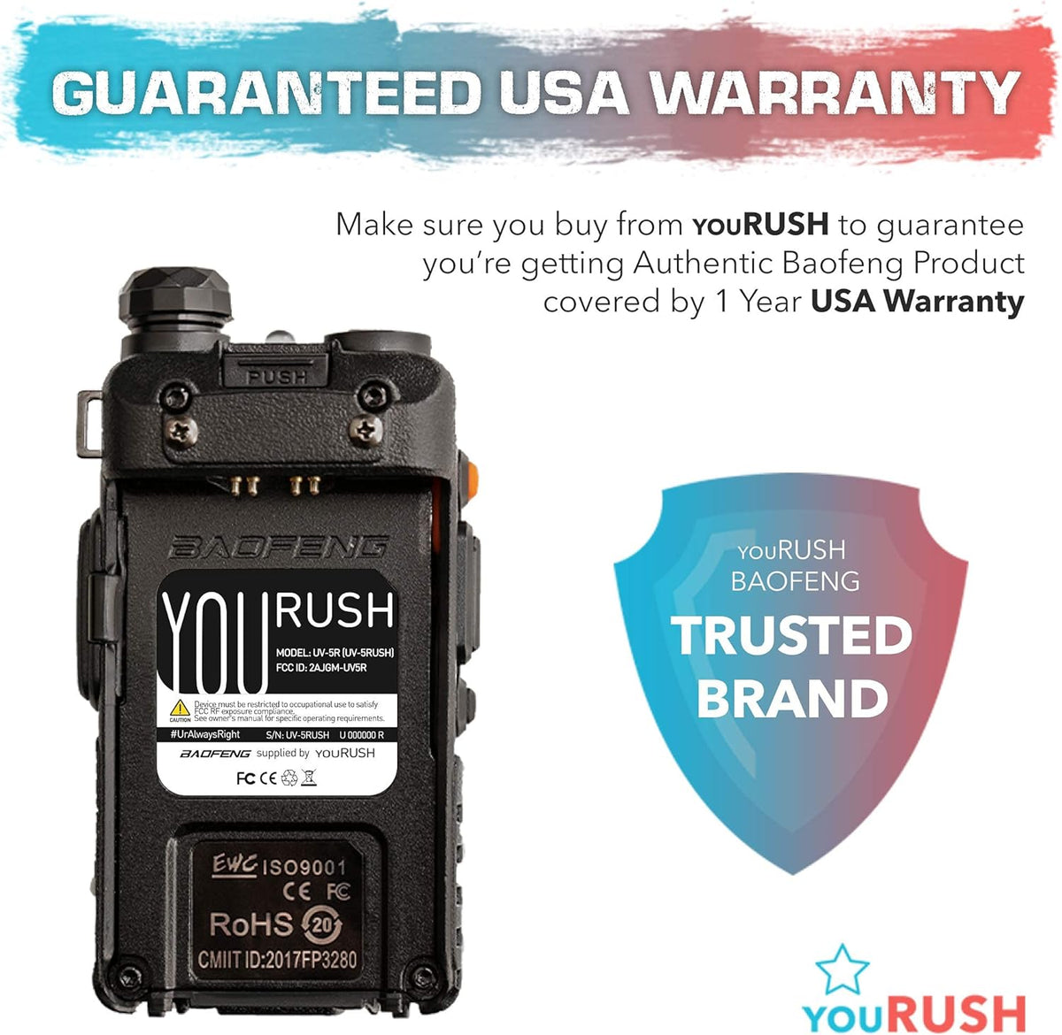 2 Pack 8W Two Way Radio with 3800mAh and 2800mAh Batteries D746400
