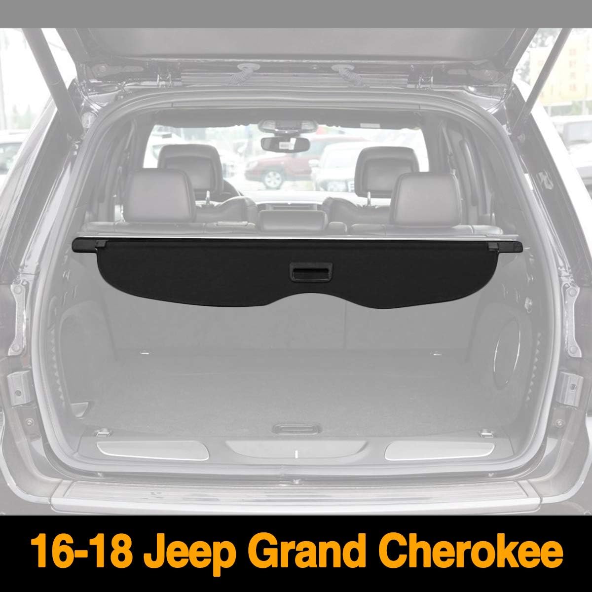 Retractable Rear Trunk Security Shield Black F185