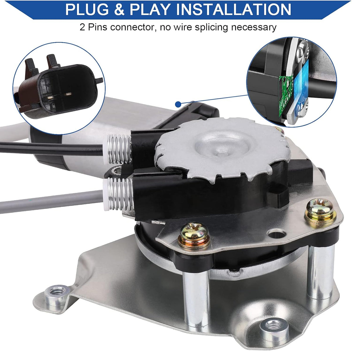 Rear Left Driver Side Power Window Lift Regulator & Motor Assembly Compatible with Jeep Liberty H5059