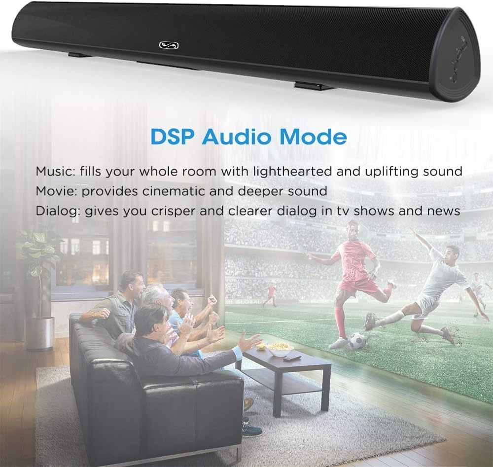 40 Inch TV Sound Bar, Wired and Wireless Soundbar Speaker (Renewed) Pack of 2 D772886