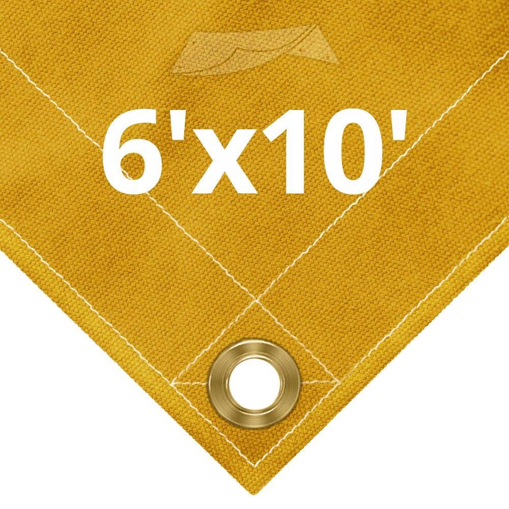 10 oz Tan Canvas Tarps 6' x 10' O49694