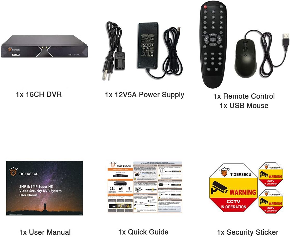 16-Channel Hybrid 4-in-1 DVR Security Recorder Without Hard Drive F62084