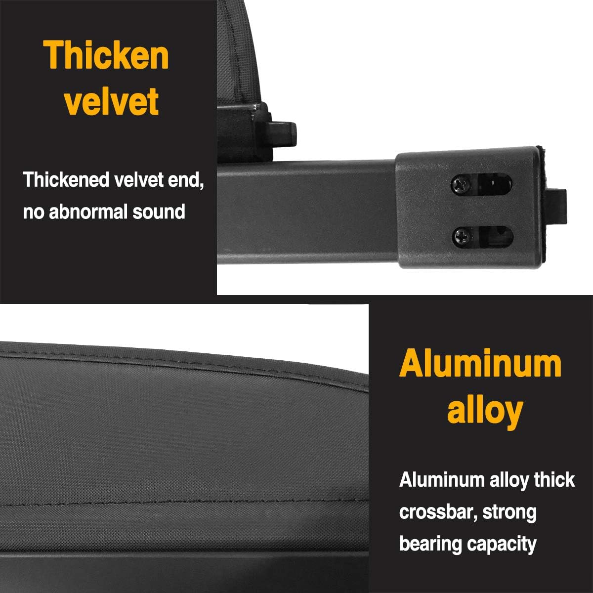 Retractable Rear Trunk Security Shield Black F185