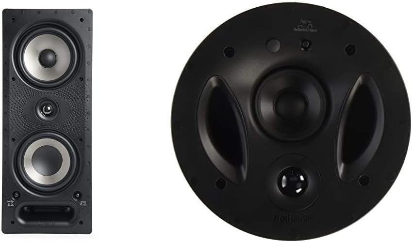 Black 3-way In-Wall Speaker with Power Port & Paintable Grille S52356