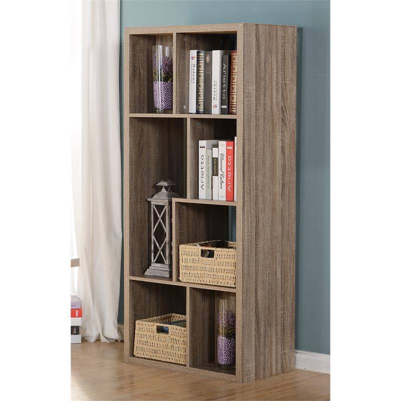 26x22 7 Compartment Wood Bookcase Room Divider J15687