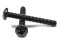 1/4-20 x 2 Coarse Thread Machine Screw Phillips Pan Head Low Carbon Steel Black Oxide I884