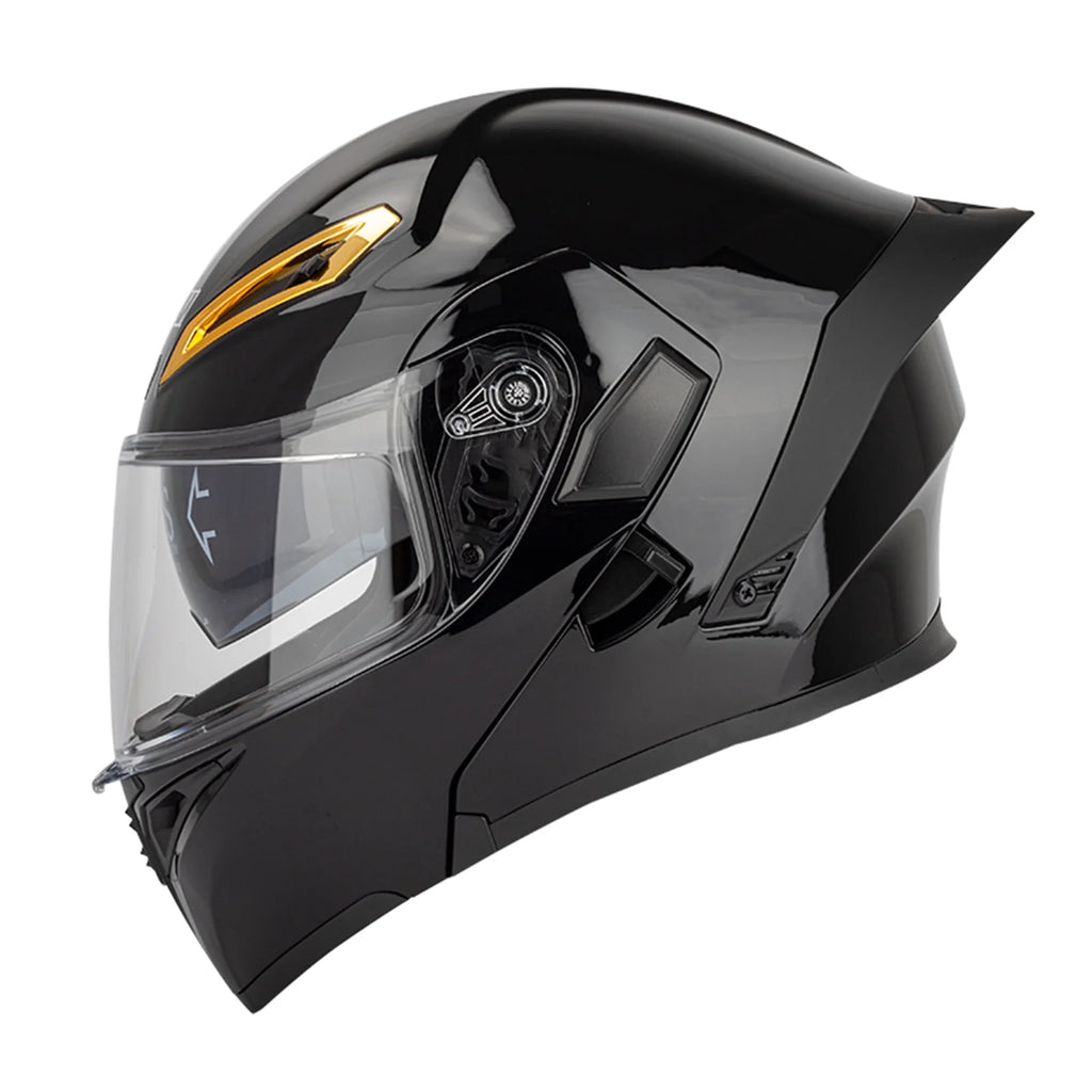 Dual Visor Flip Full Face Motorcycle Helmet with Built-in Sunglasses V738
