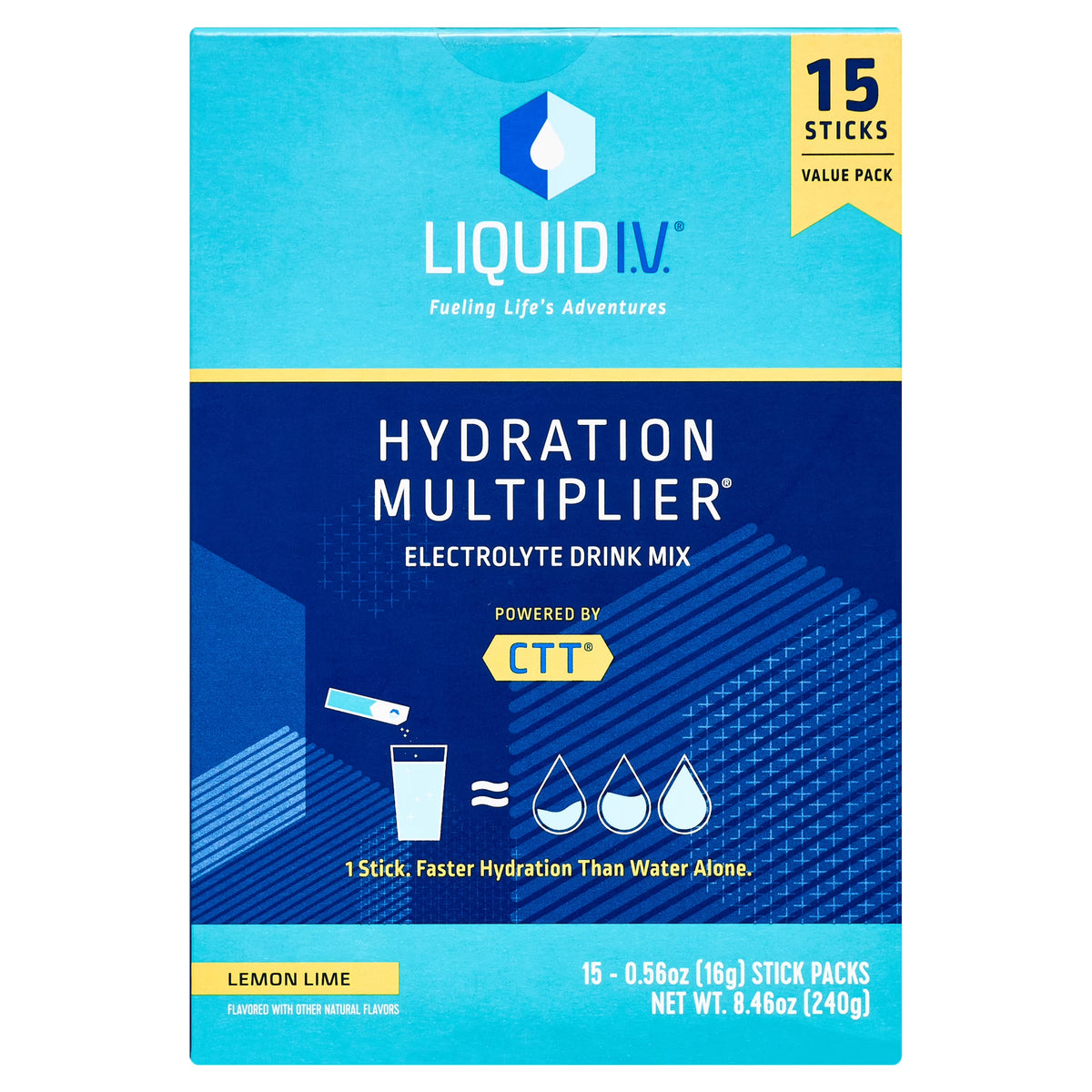15 Ct Electrolyte Powder Drink Mix, Lemon Lime K569261