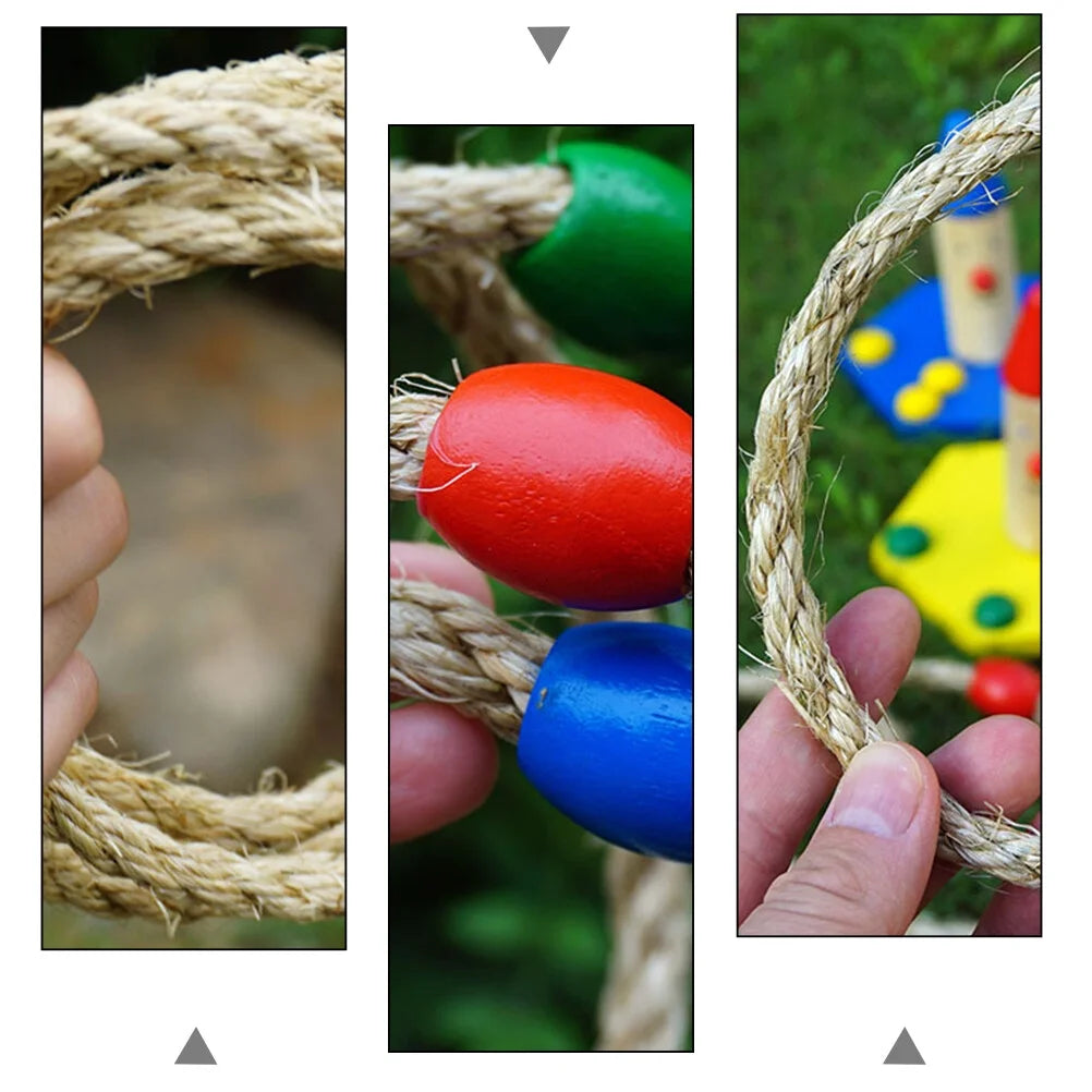 Natural Rope Ring Toss Wooden Toy Beach Toys I433275