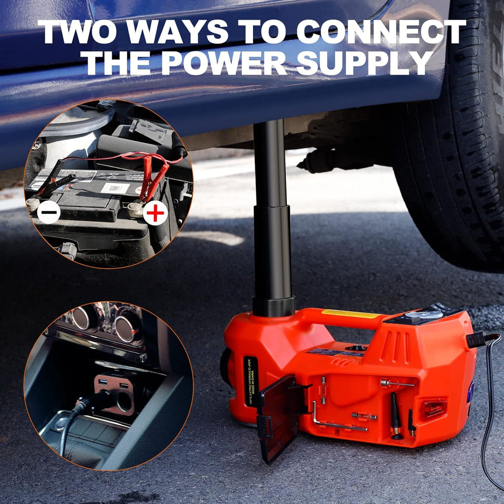 5 Ton Hydraulic Electric Car Jack with LED Light P5321