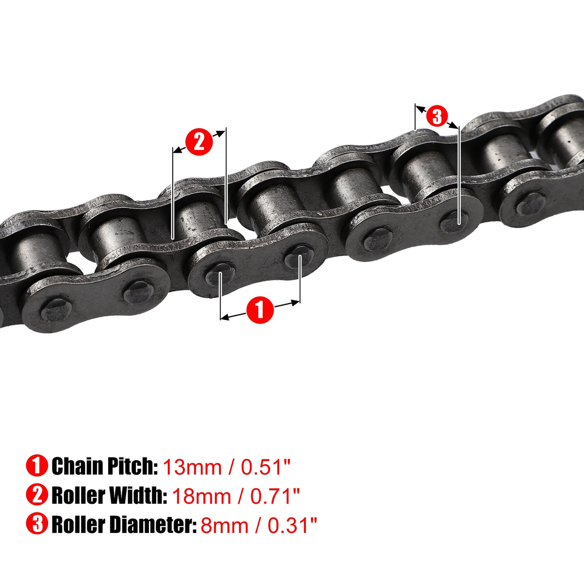 428 Motorcycle Chain 122 Link Non O-Ring with Connecting Master Link Z260