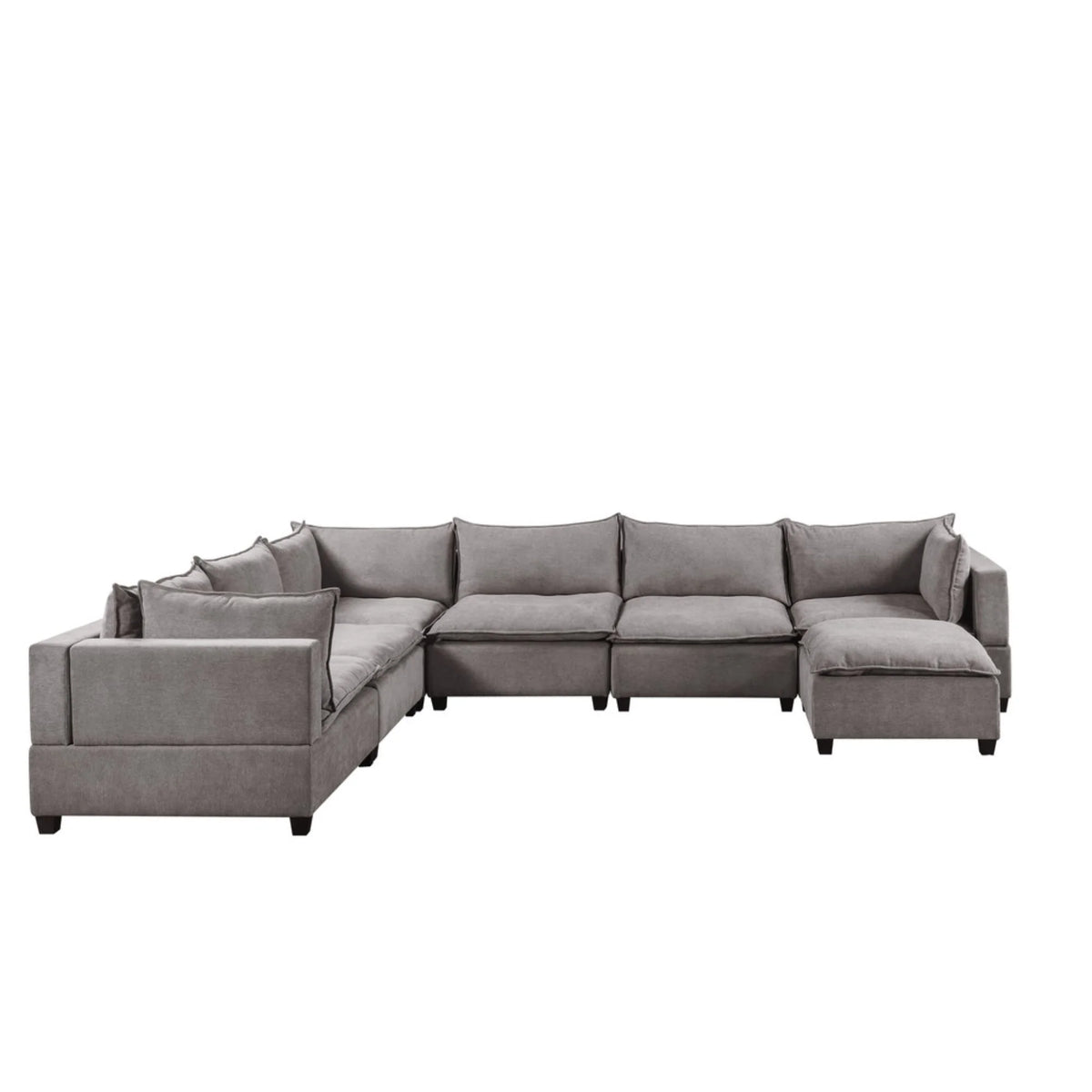 Light Gray 7-Piece Modular Sectional Sofa Chaise J32761