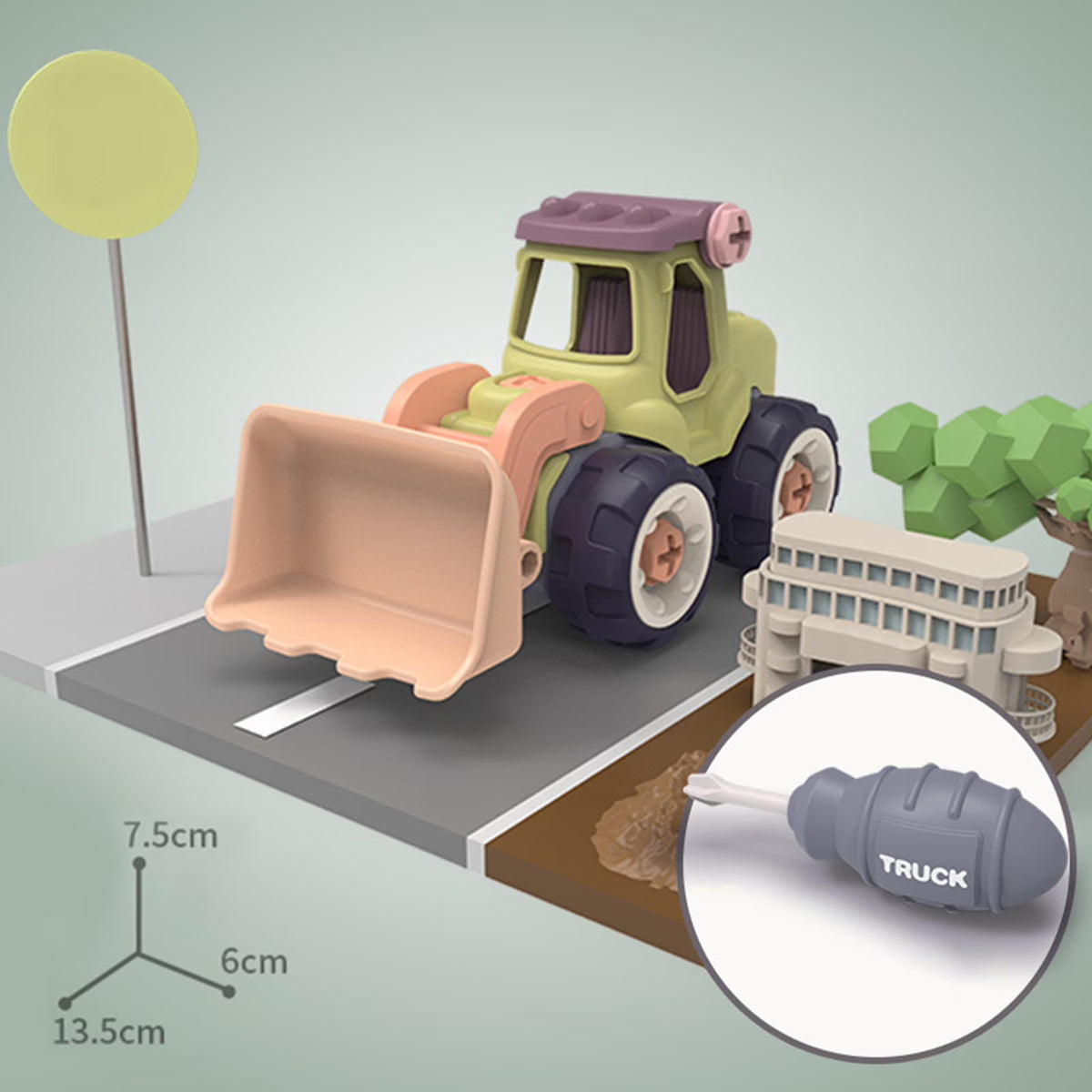 DIY Nut Building Construction Toy Excavator V317