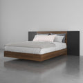 Walnut and Black 3 Piece Queen Size Bedroom Set L5582
