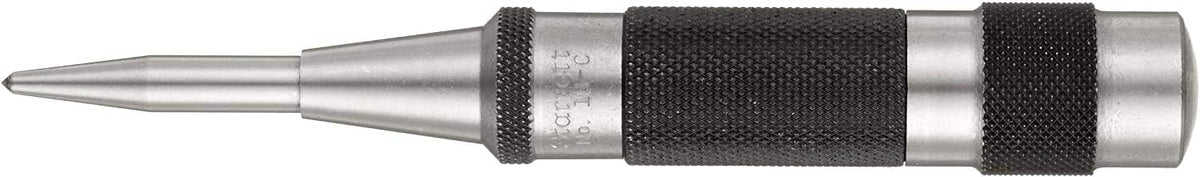 Automatic Center Punch with Heavy Duty Hardened Steel Metal, Adjustable Knurled Cap O383