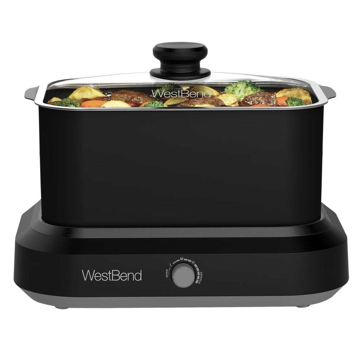 6 Qt. Black Slow Cooker with Non-Stick Surface E1992