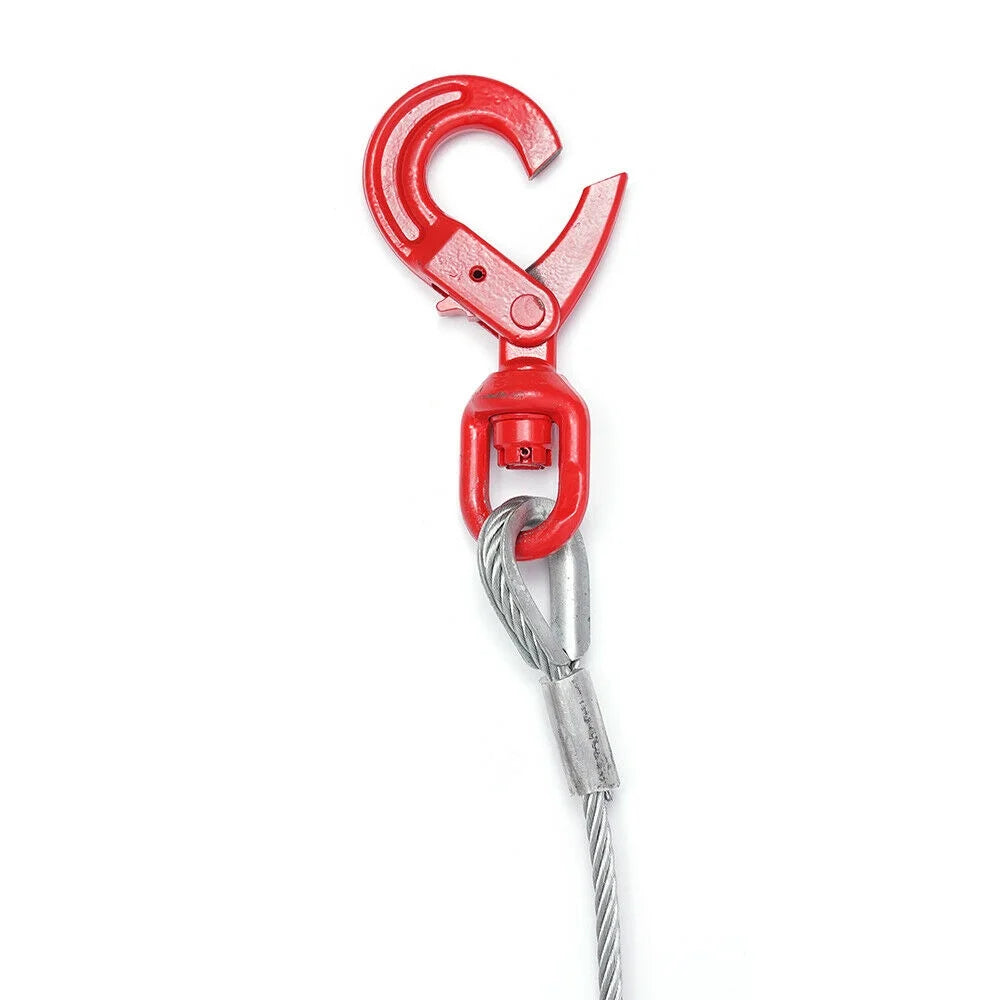 3/8" x 50inch Self Locking Steel Winch Cable with Swivel Hook E4088
