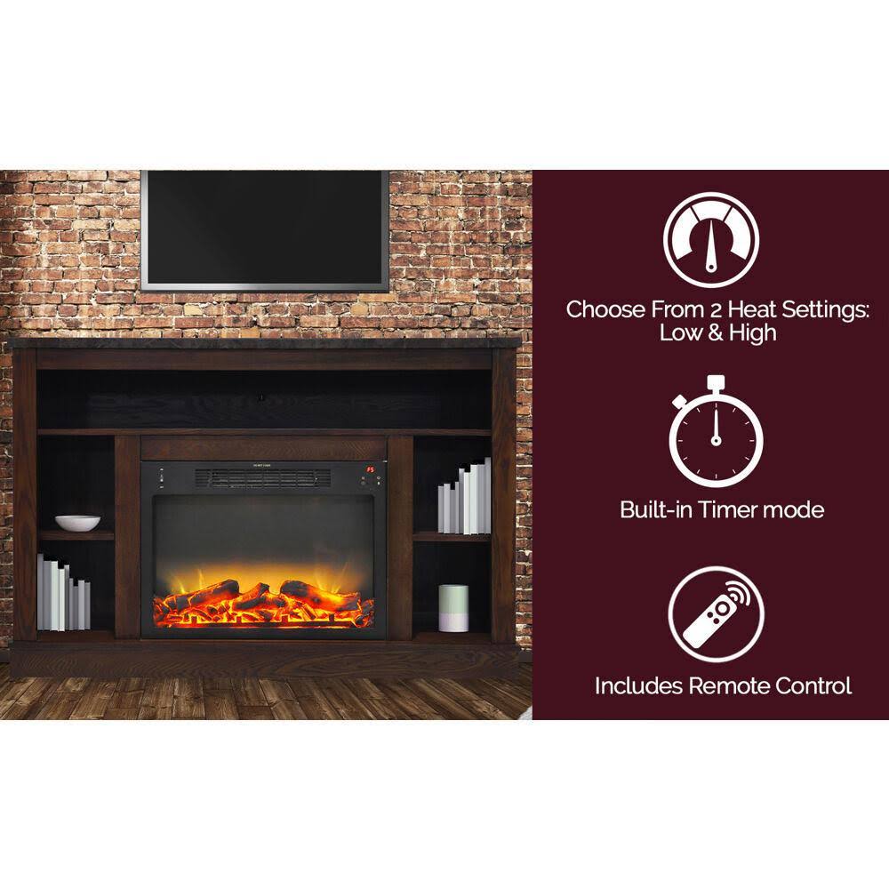 Mahogany Mantel Electric Fireplace R699513