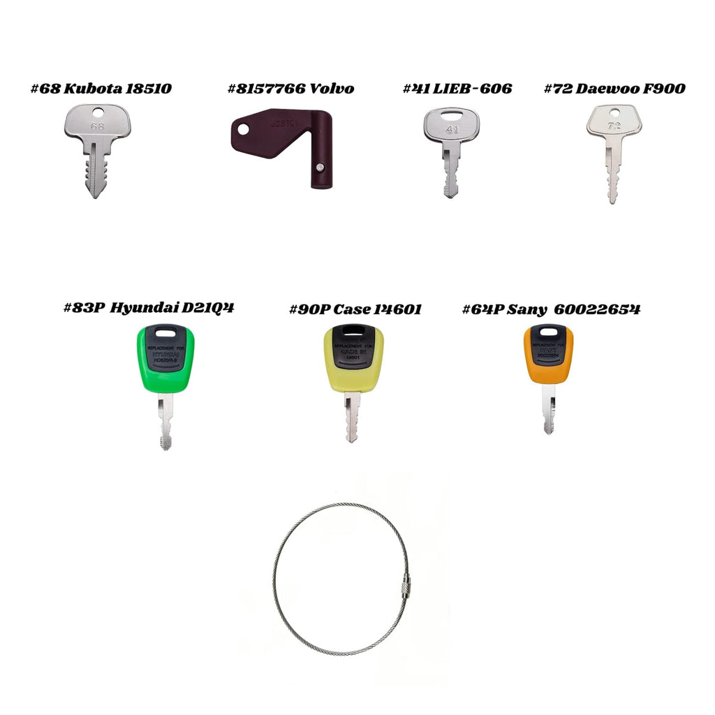 Heavy Equipment 67 Keys Master Set, Construction Ignition Key Set, Pack of 2 X777623