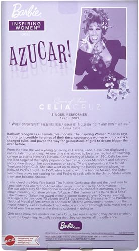 Celia Cruz Queen of Salsa Doll in Red Lace Dress with Golden Microphone A268