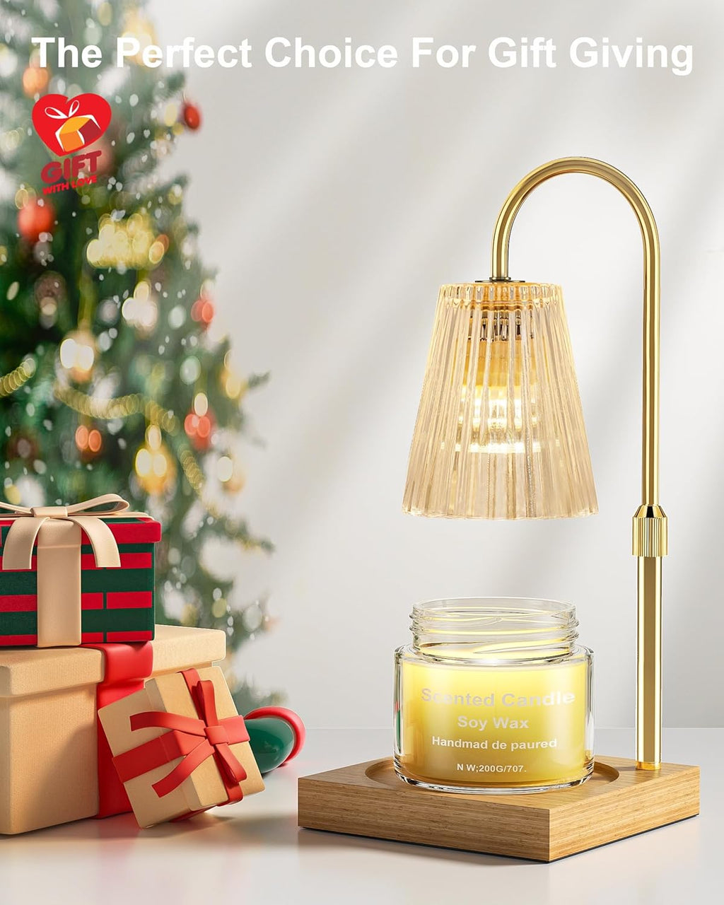 Candle Warmer Lamp with Timer, Dimmable, Adjustable Height K40381