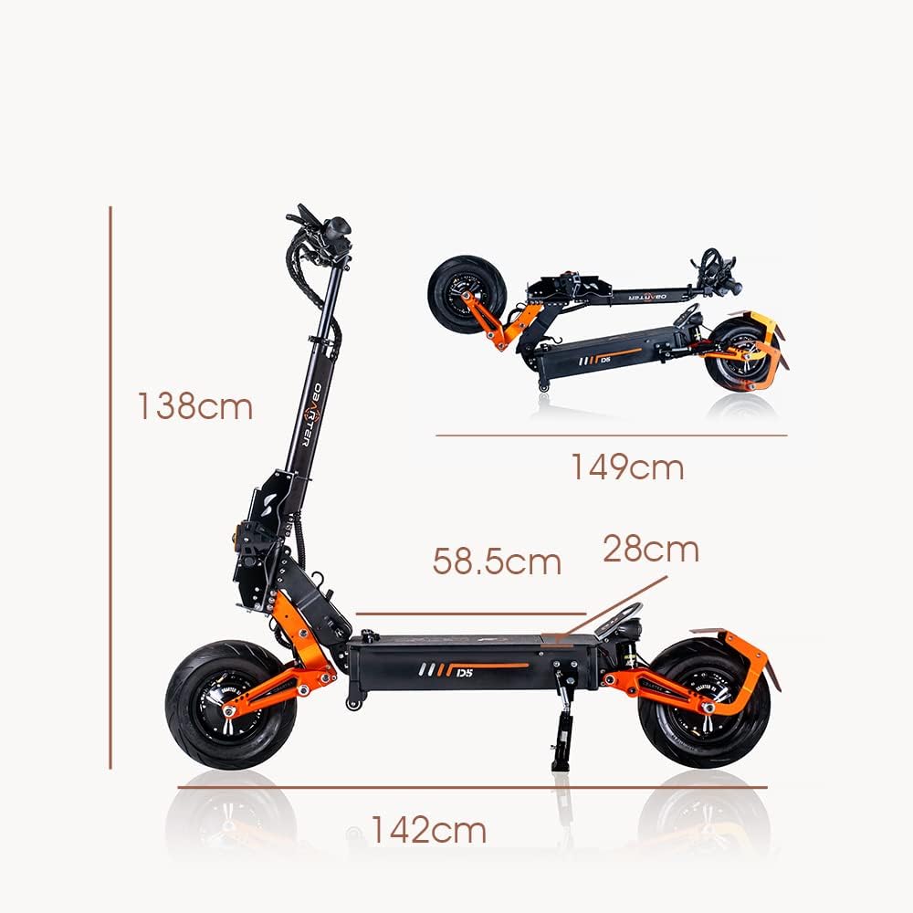 5000W Dual Motor 48V35AH 12 Inch Off-Road Electric Scooter R352644