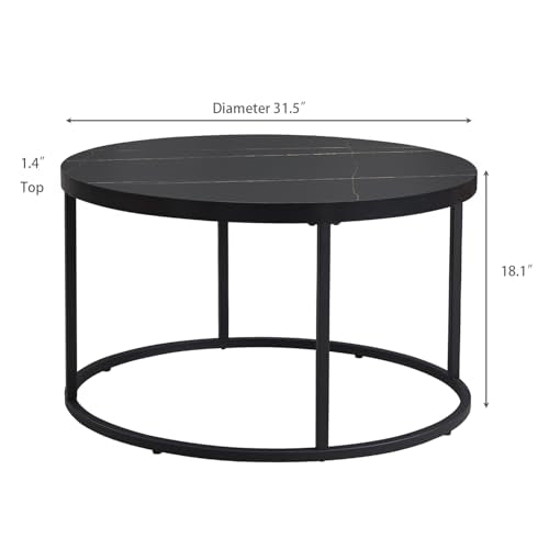 Natural Oak Round Coffee Table 31.5" L63928