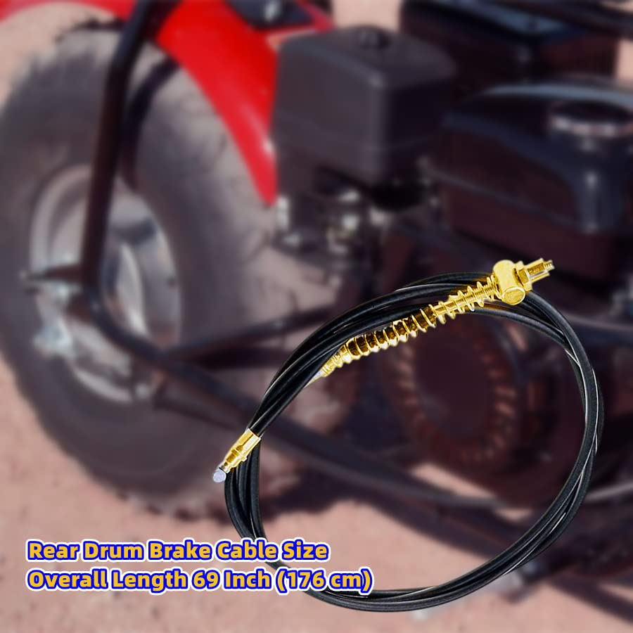 Mini Bike Brake Lever Left Brake Clutch with 69" Rear Drum Brake Cable A1393