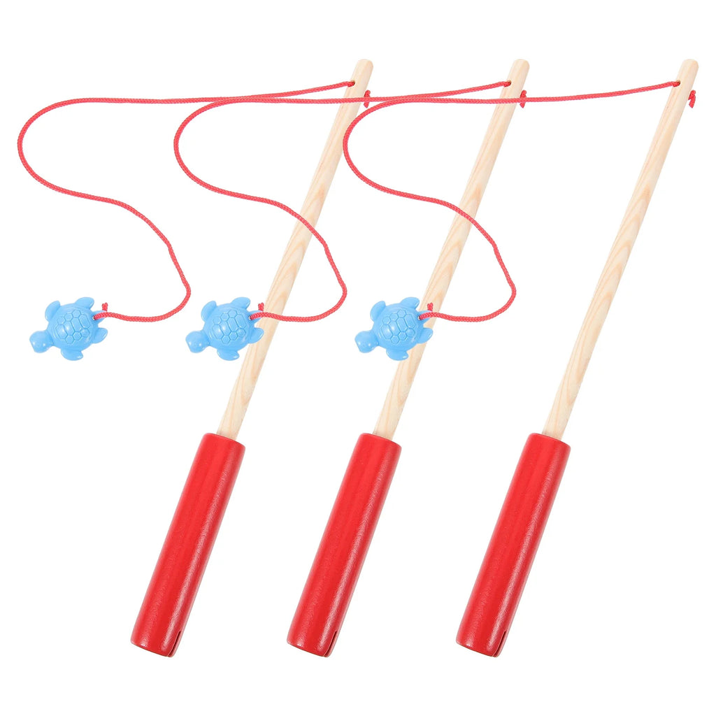6 Pcs Wooden Magnetic Fishing Rod Puzzle Toy N804