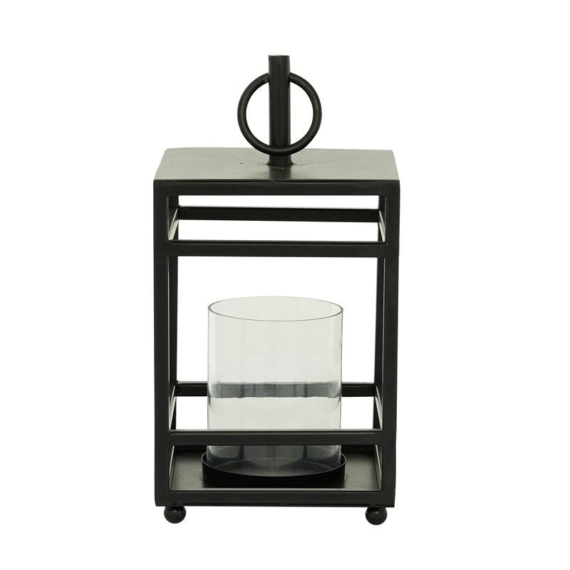 Black Iron Metal Candle Holder Lantern R452513