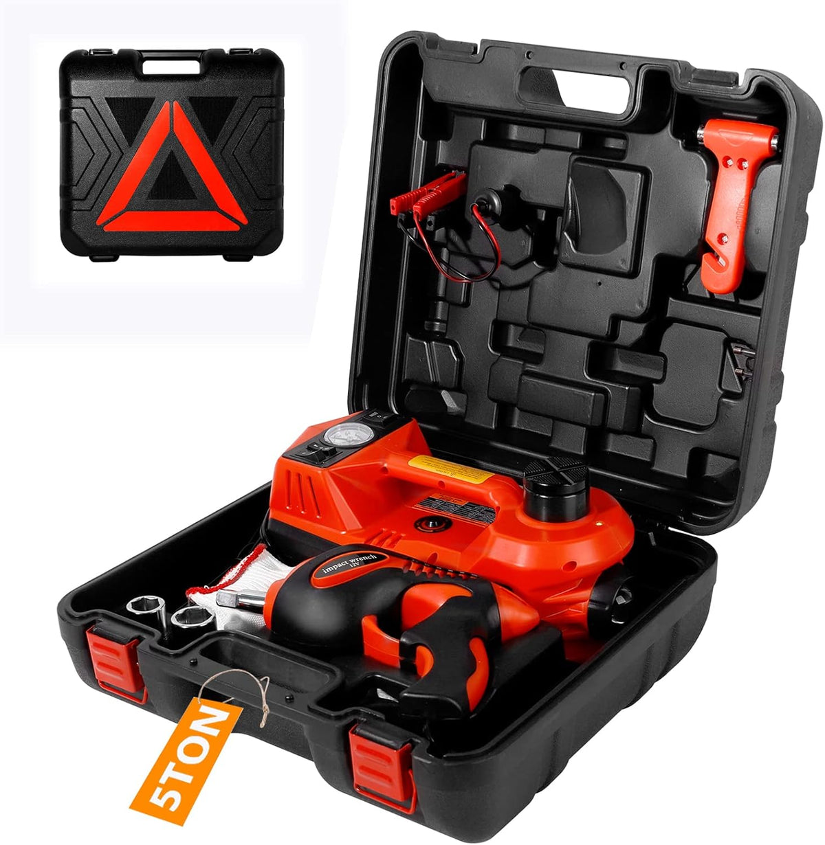 5 Ton Hydraulic Electric Car Jack with LED Light P5321