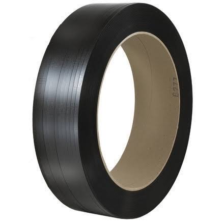 Polyester Strapping Black 5/8 x 22 x 2850 Roll on 16 x 22 x 3 x 22 Core 2 Roll Case T779
