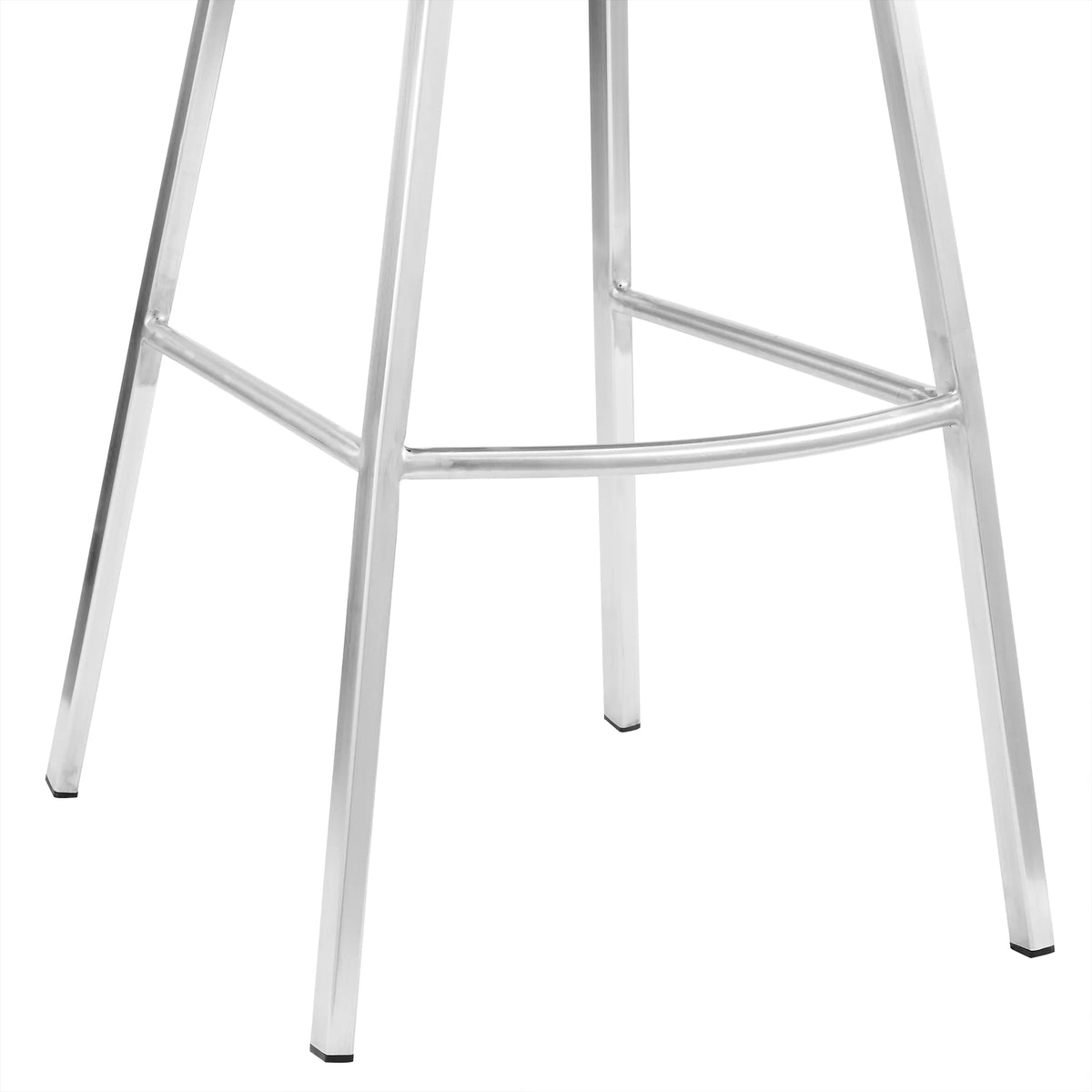 White/Steel Faux Leather Swivel Counter Stool C664