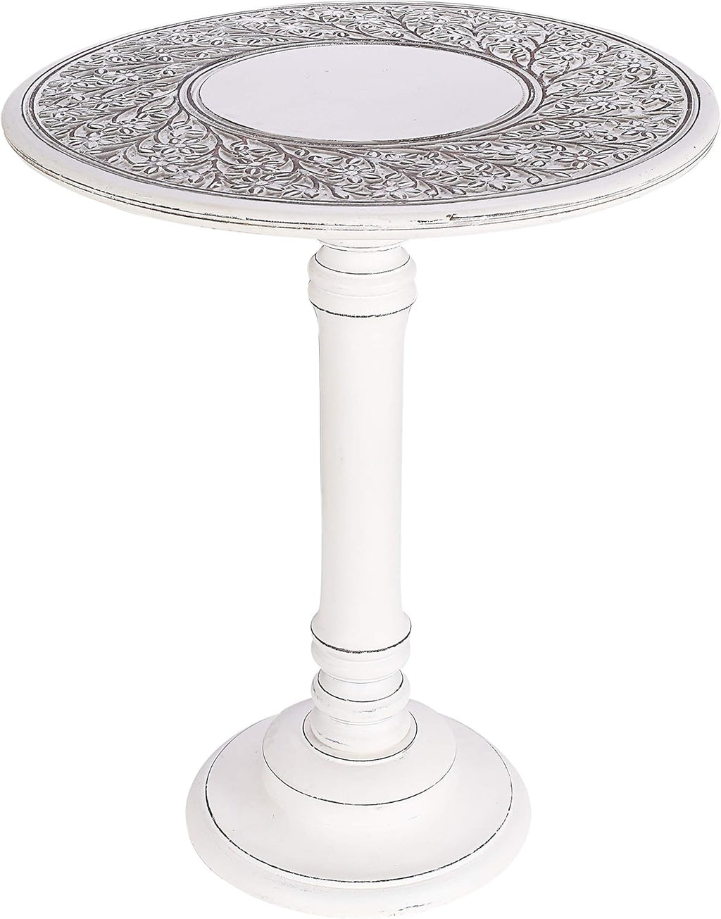 Burnt Wood Octagonal Accent Table V918674